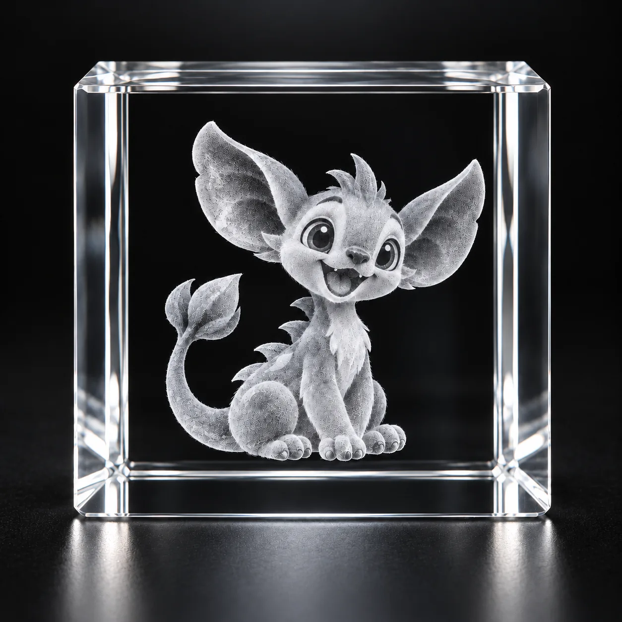 Cube cristal 3D – 50×50×25mm
